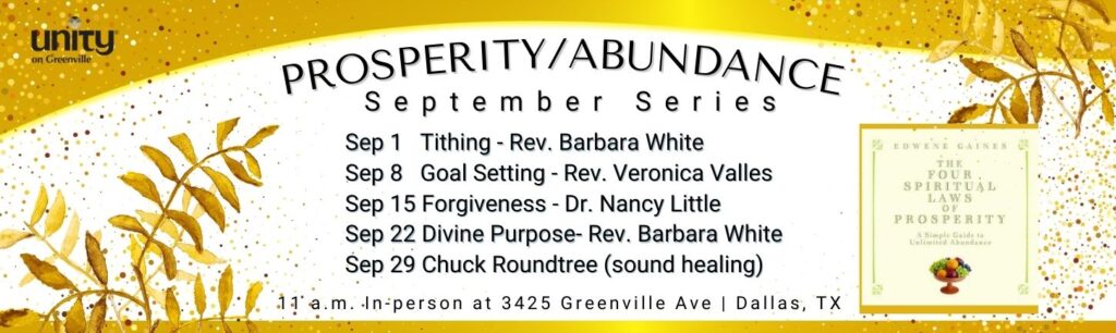 Prosperity Abundance September 4 Spiritual Laws of Prosperity Gaines